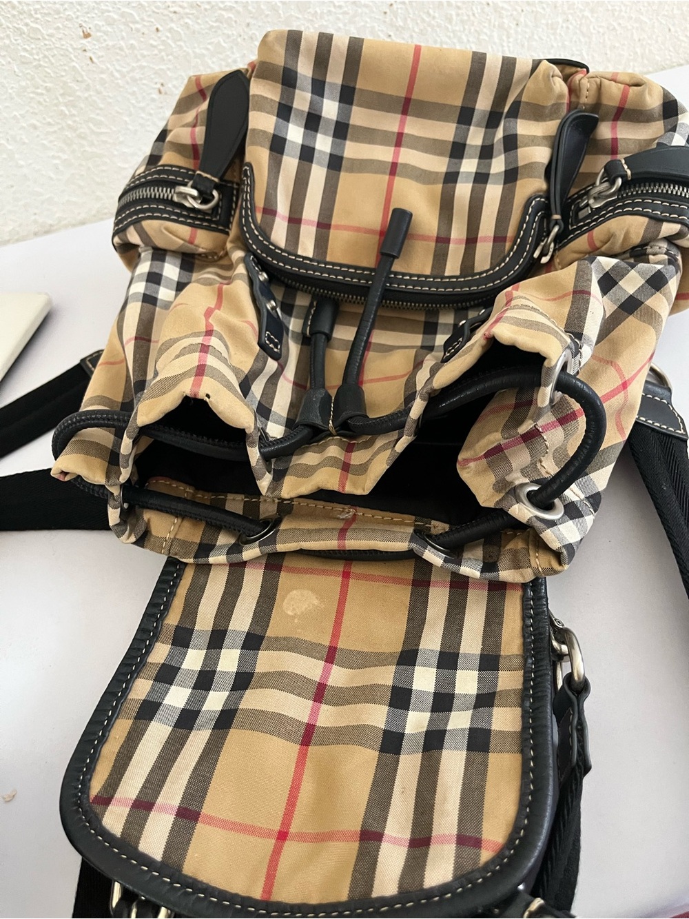 Burberry check small backpack - Picture 6 of 14